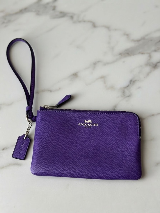 Coach Handbags - Purple Coach Corner Zip Wristlet-2016